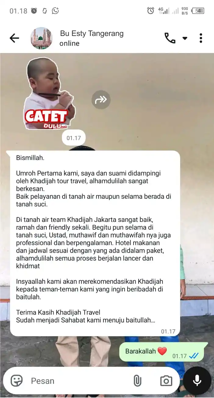 Testimoni Jamaah Umroh